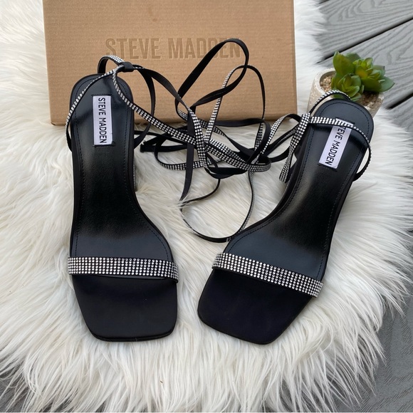 Steve Madden Wrap Rhinestone Heels - Picture 4 of 5